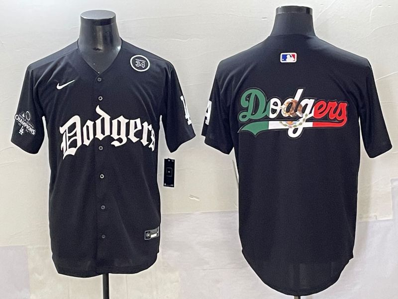 Men 2025 Los Angeles Dodgers Blank Black Seventh generation Joint Name Nike MLB Jersey style 25->los angeles dodgers->MLB Jersey
